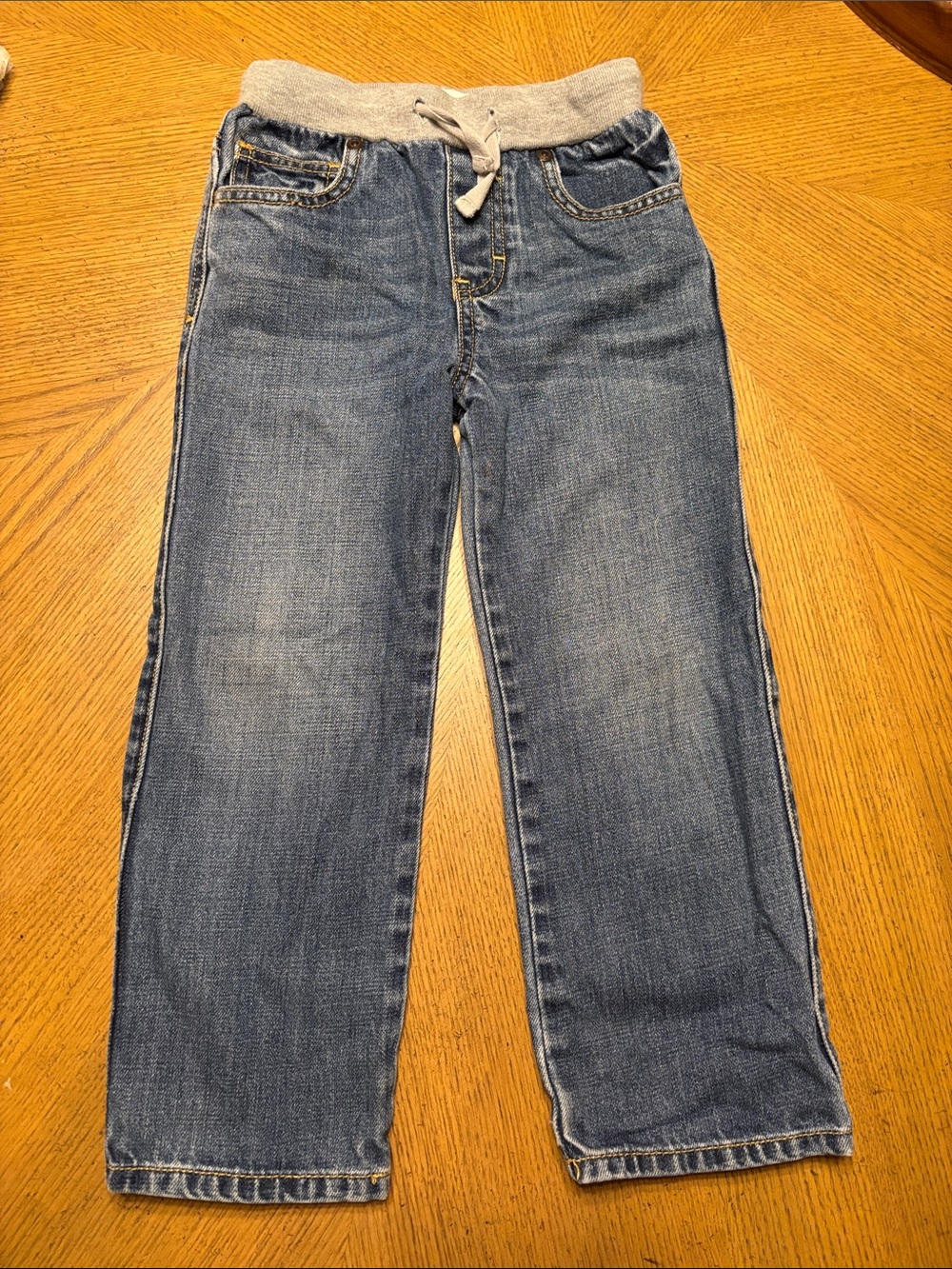 Tucker + Tate Blue Denim Jeans with Gray Waistband- real drawstring 💁♀️
